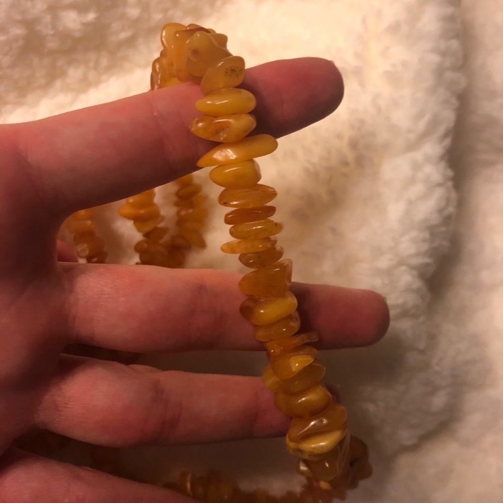 Vintage Baltic amber necklace adult raw amber - Picture 5 of 5